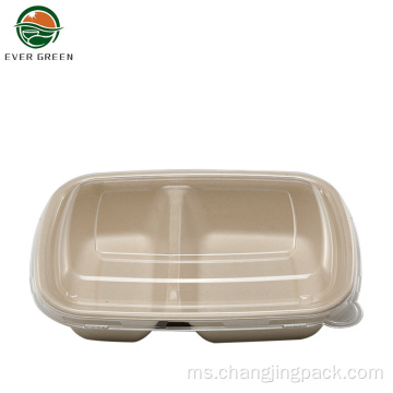 Kotak makanan/mangkuk warna semula jadi yang boleh dikitar semula mewah